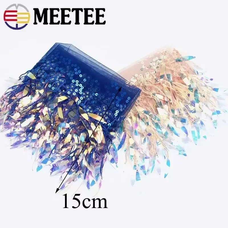 5-20 หลา ลูกไม้ตาข่ายปักเลื่อม - Fringe Ribbon Sewing บทวิจารณ์และราคา