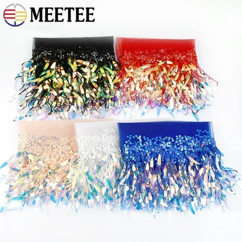 5-20 หลา ลูกไม้ตาข่ายปักเลื่อม - Fringe Ribbon Sewing บทวิจารณ์และราคา