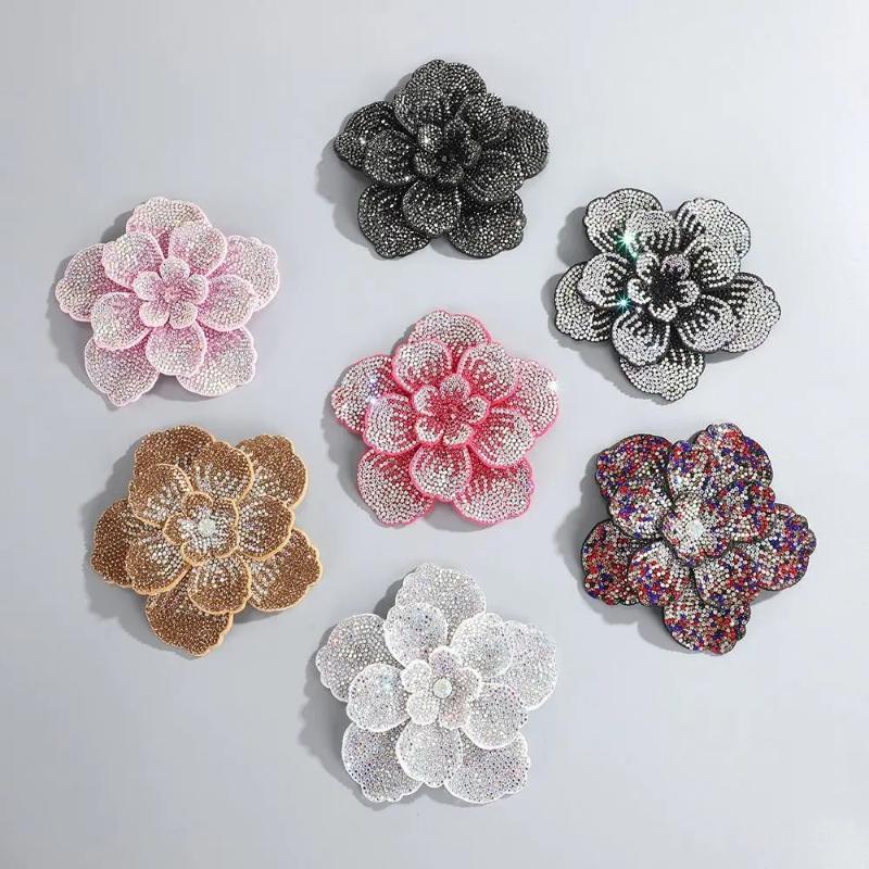 1 ชิ้น แผ่นปะดอกคามีเลียสามมิต - Sew On Rhinestone บทวิจารณ์และราคา