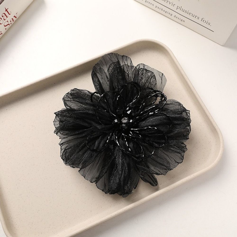 ดอกไม้ผ้าออร์แกนซ่า ปักลูกปัด  - Crystal Mesh Fabric บทวิจารณ์และราคา